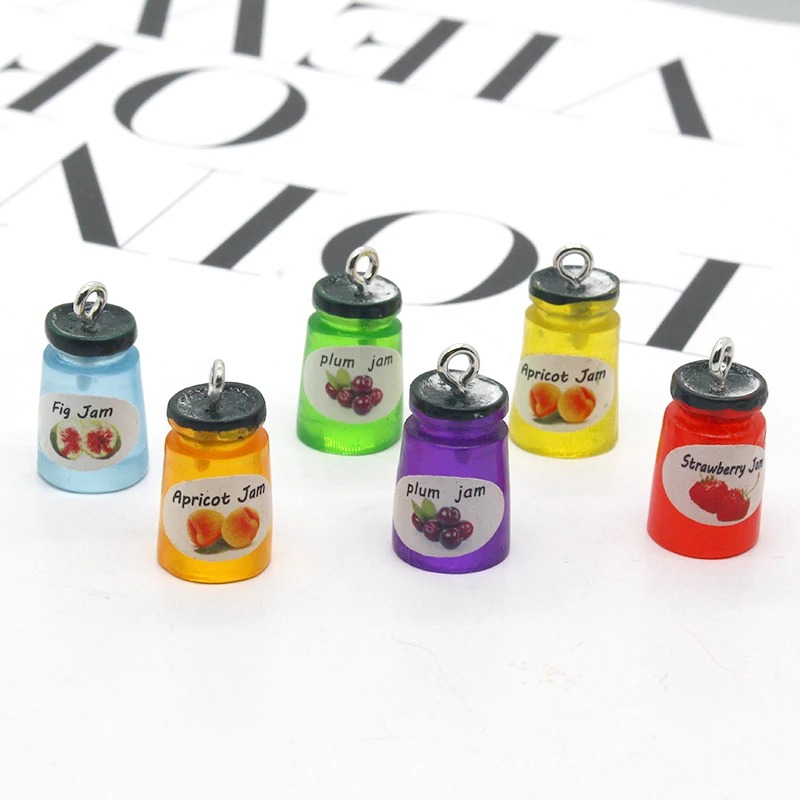 Resin Craft Projects - 10pcs/pack Strawberry Apple Fruit Jam Resin