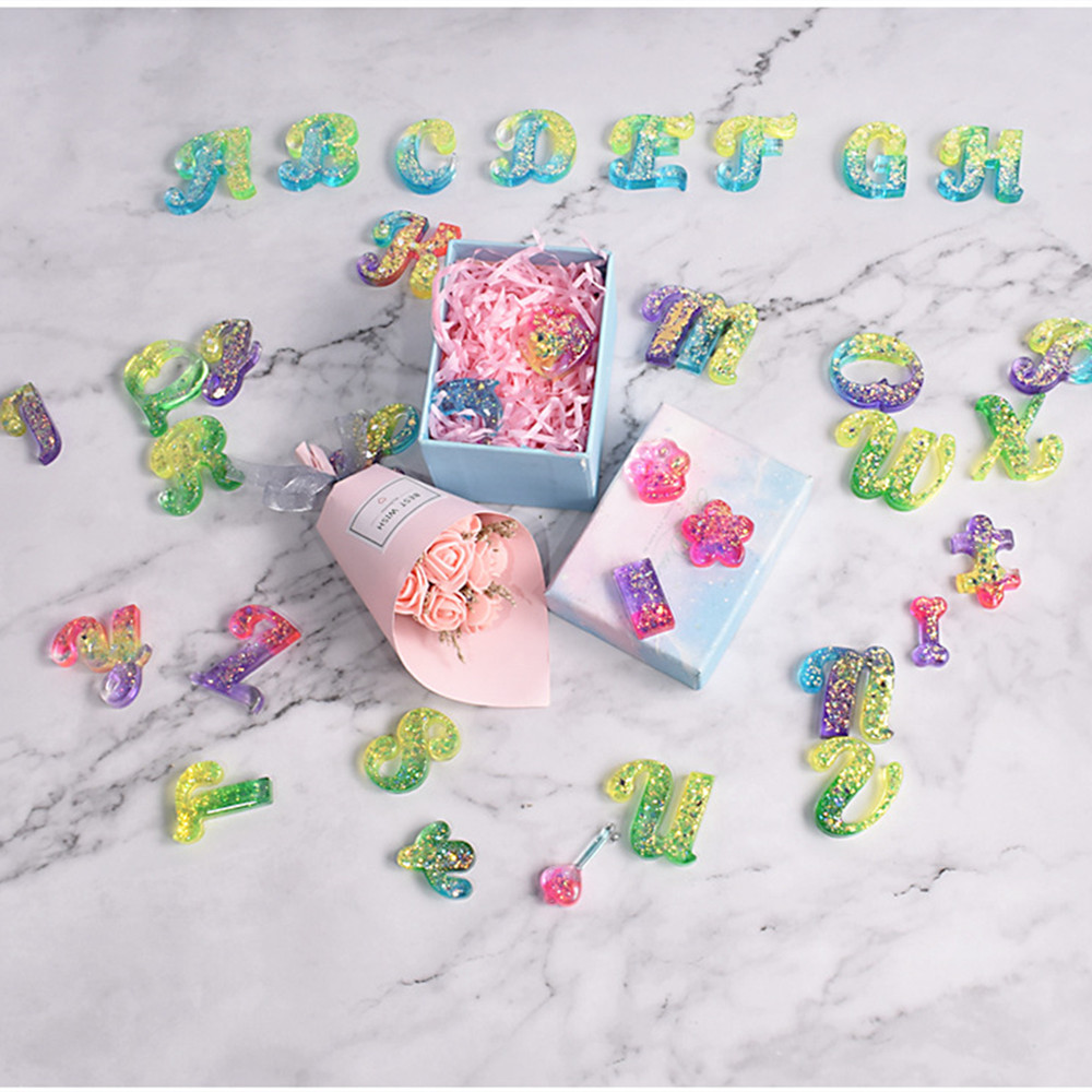Alphabet Epoxy Resin Silicone  - Epoxy Uv Resin Kit ulasan dan harga