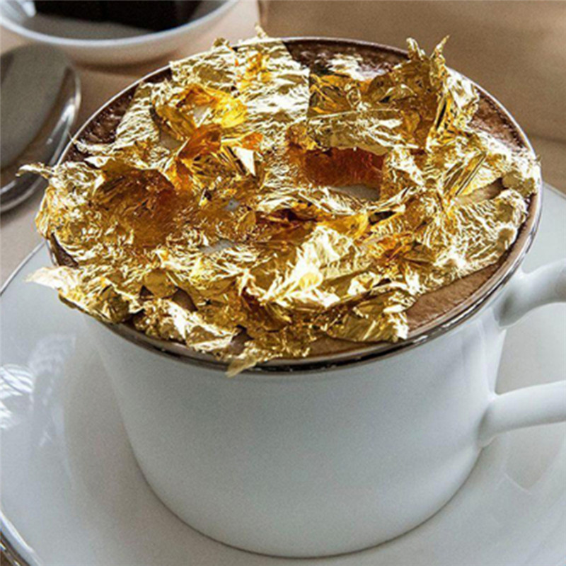 100 Pcs Sheets Pure 24K Gold F - Gold Foil Flakes ulasan dan harga