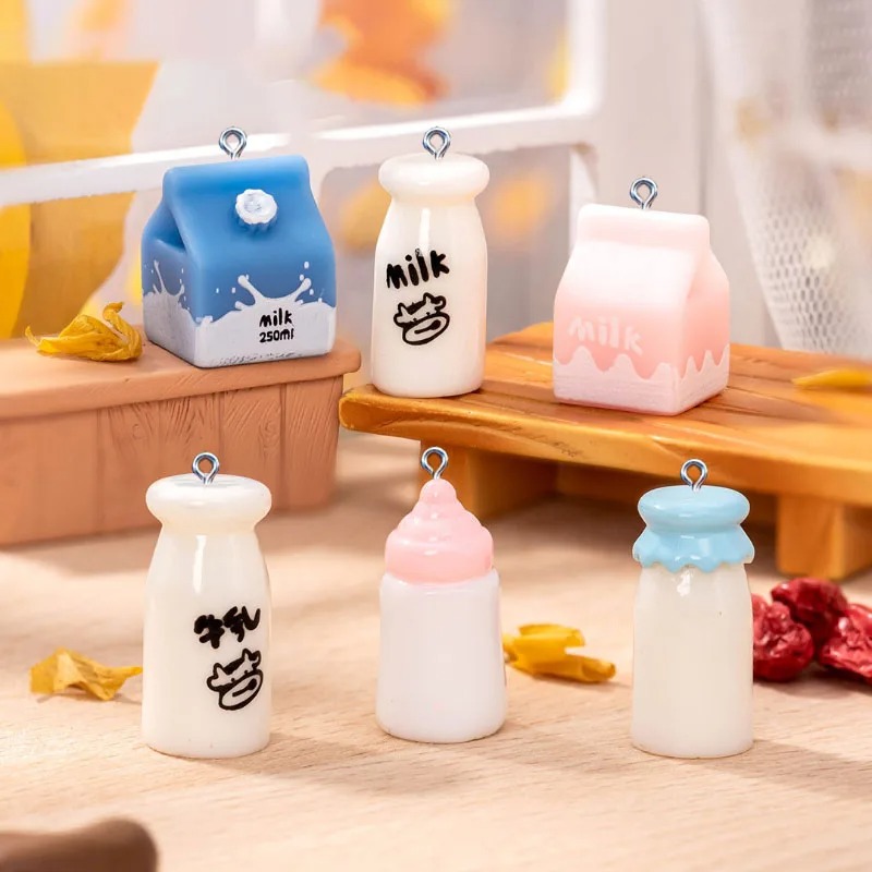 10Pcs Mini Milk Bottle Resin C - Resin Craft Projects ulasan dan harga
