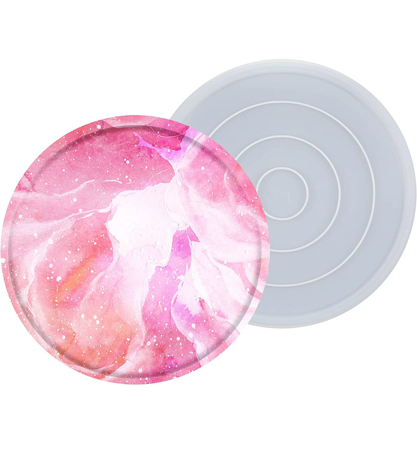 27.4cm Large Round Tray Mold J - Coaster Mold Round ulasan dan harga