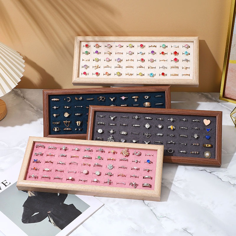 Fashion Jewelry Trays Velvet 5 - Wood Ring Blank ulasan dan harga
