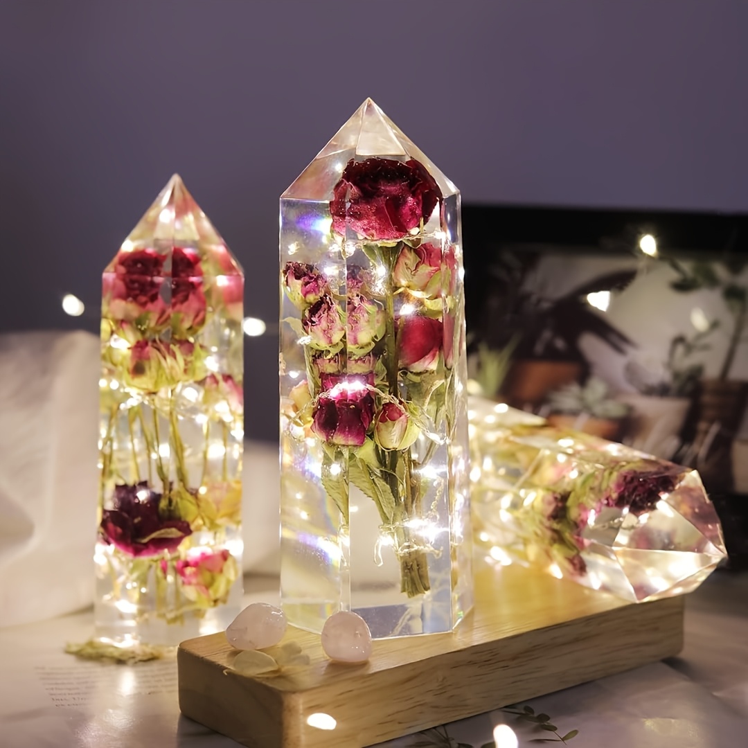 1Pcs Crystal Tower Resin Silic - Flower Preservation Resin ulasan dan harga